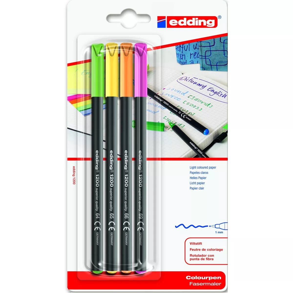 Edding - Blister 4 Unidades 1200 Neon En Oferta Edding - Blister 4 Unidades 1200 Neon Barato
