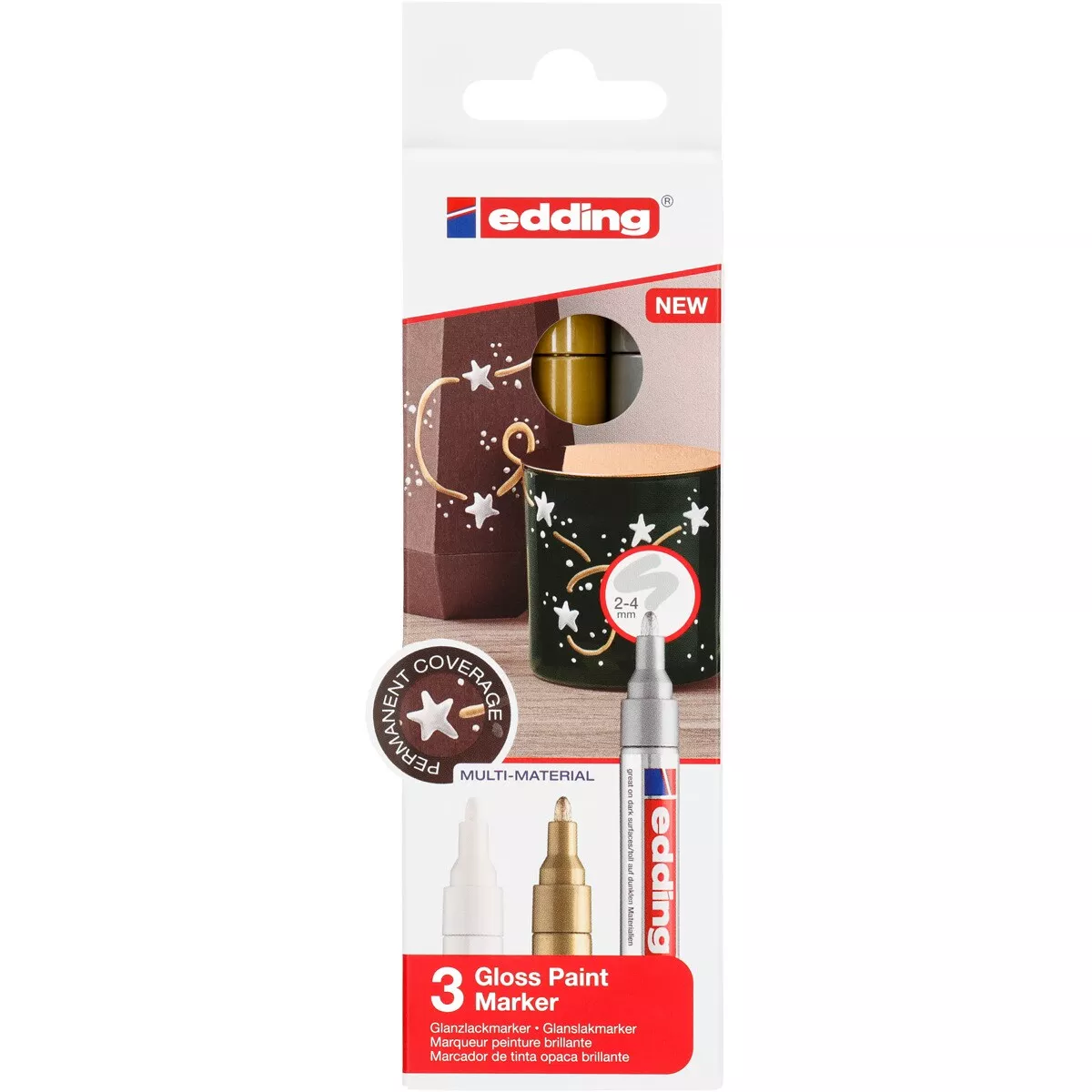 Edding - Estuche 3 Marcadores 750 Colores Metálicos barato