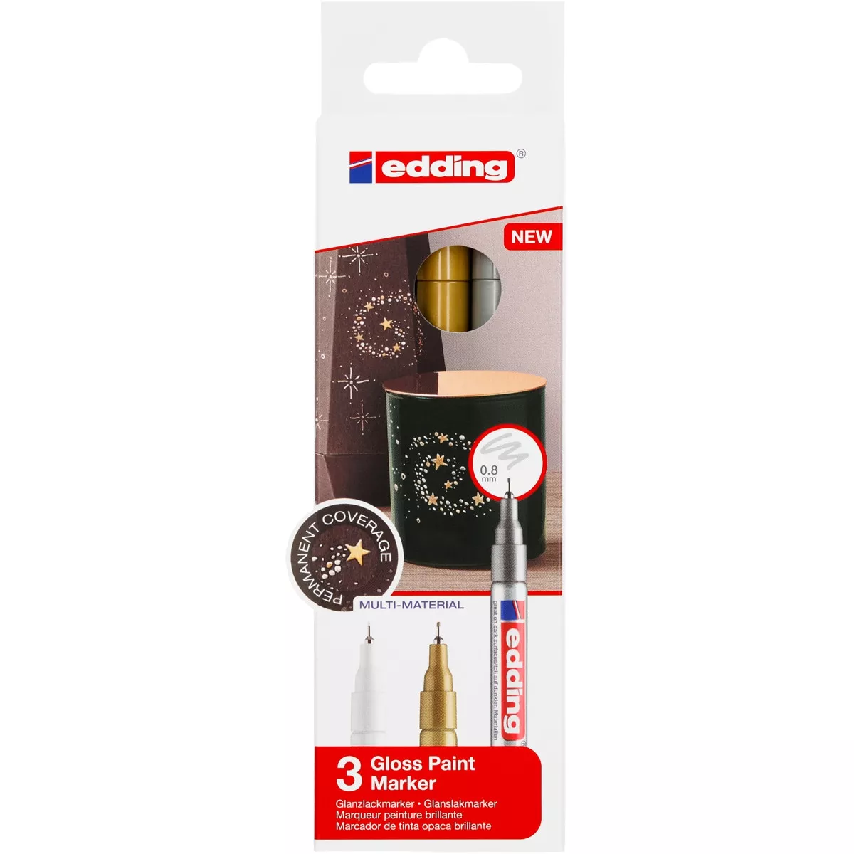 Edding - Estuche 3 Marcadores 780 Colores Metálicos barato