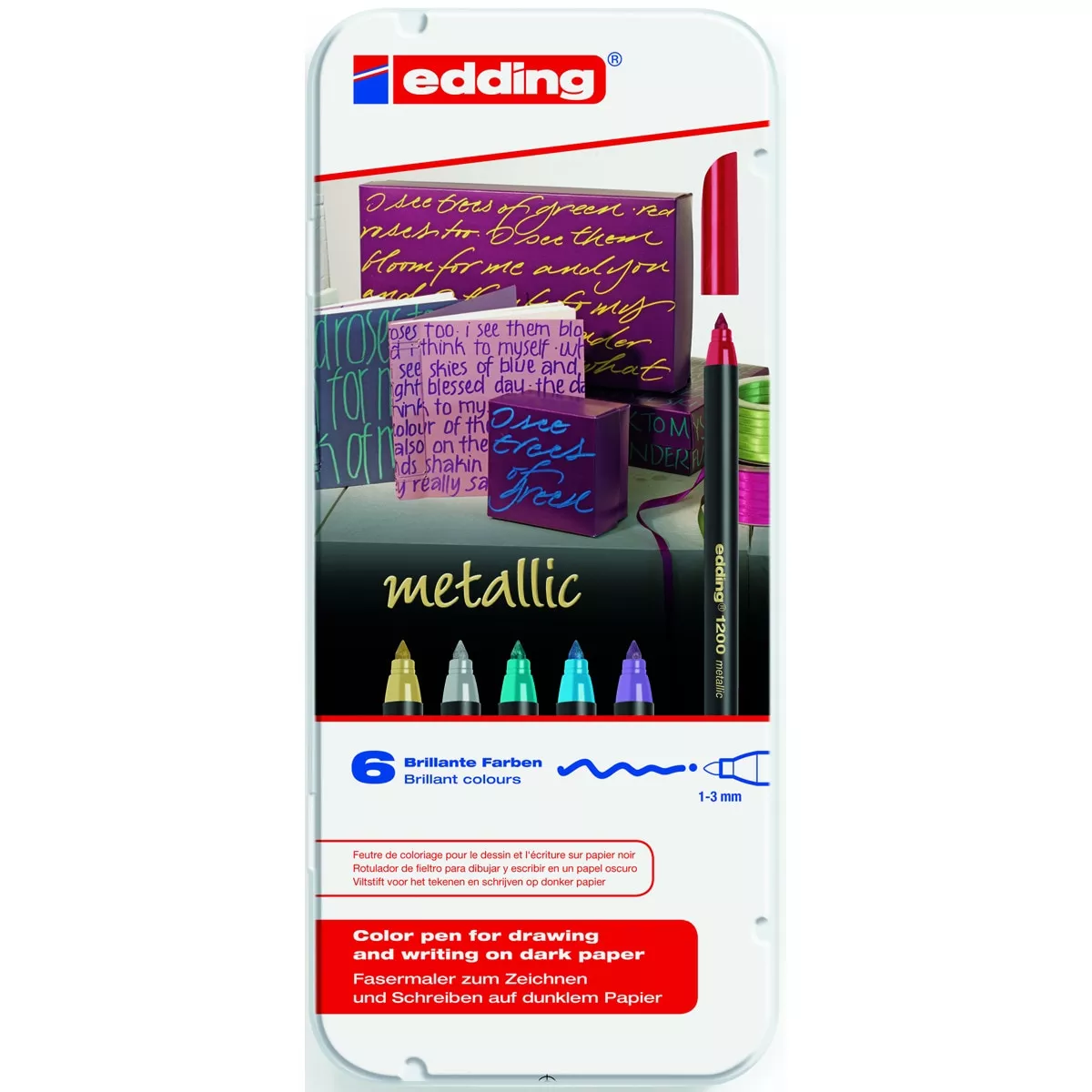 Edding - Estuche 6 Unidades Rotulador 1200 Colores Metálicos barato