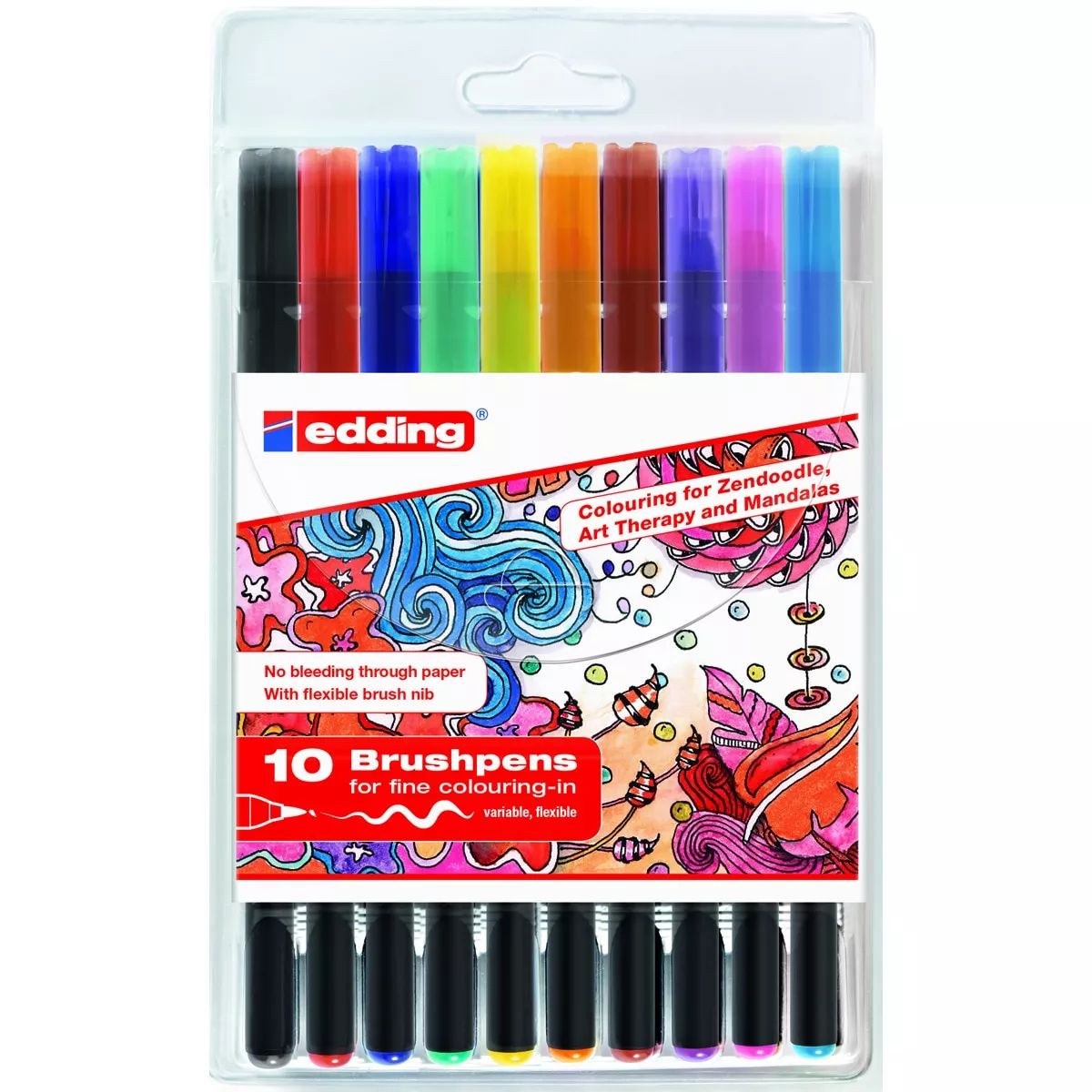 Edding - Estuche De 10 Rotuladores Con Punta De Pincel Flexible Colores Surtidos barato