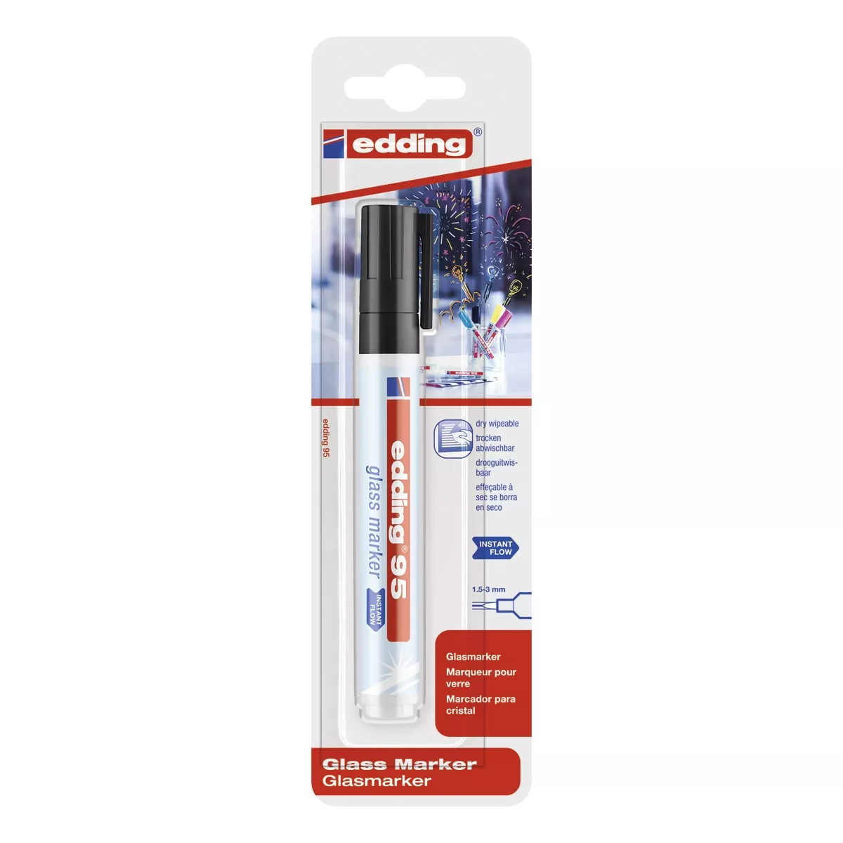 Edding - Marcador Para Cristal 95 Negro barato