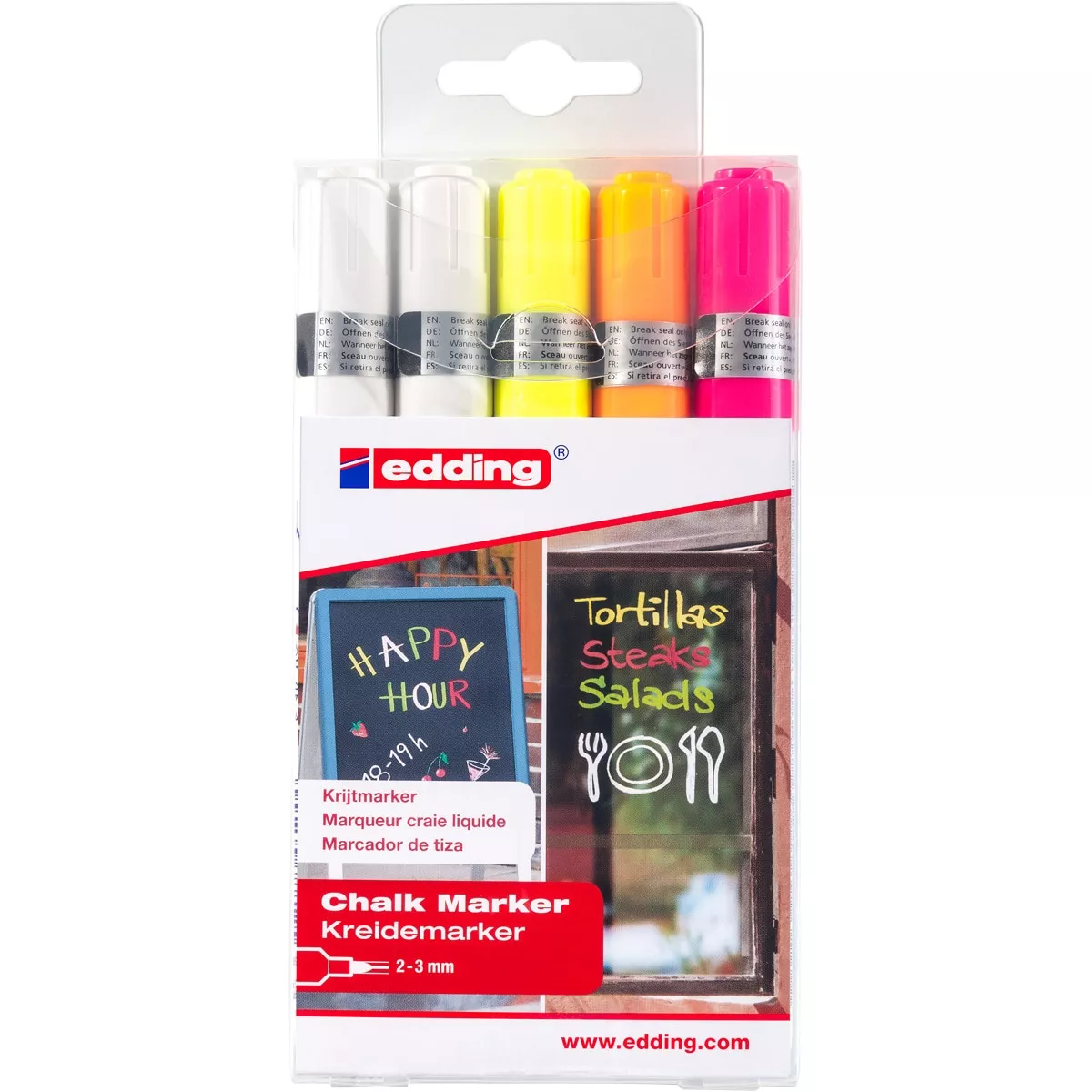 Edding - Pack 5 Marcadores De Tiza 4095 Multicolor barato
