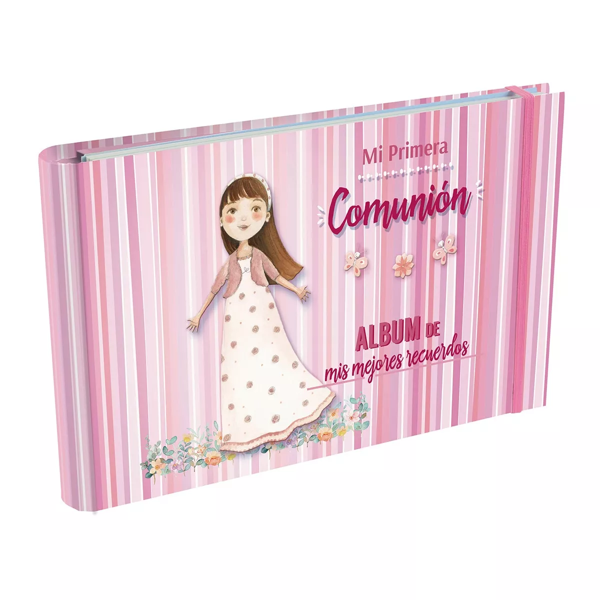 Edima - Álbum Mis Mejores Recuerdos De Comunión Niña Rayas Rosa barato