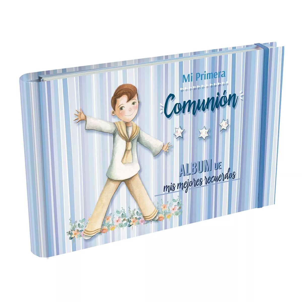 Edima - Álbum Mis Mejores Recuerdos De Comunión Niño Rayas Azul En Oferta Edima - Álbum Mis Mejores Recuerdos De Comunión Niño Rayas Azul Barato