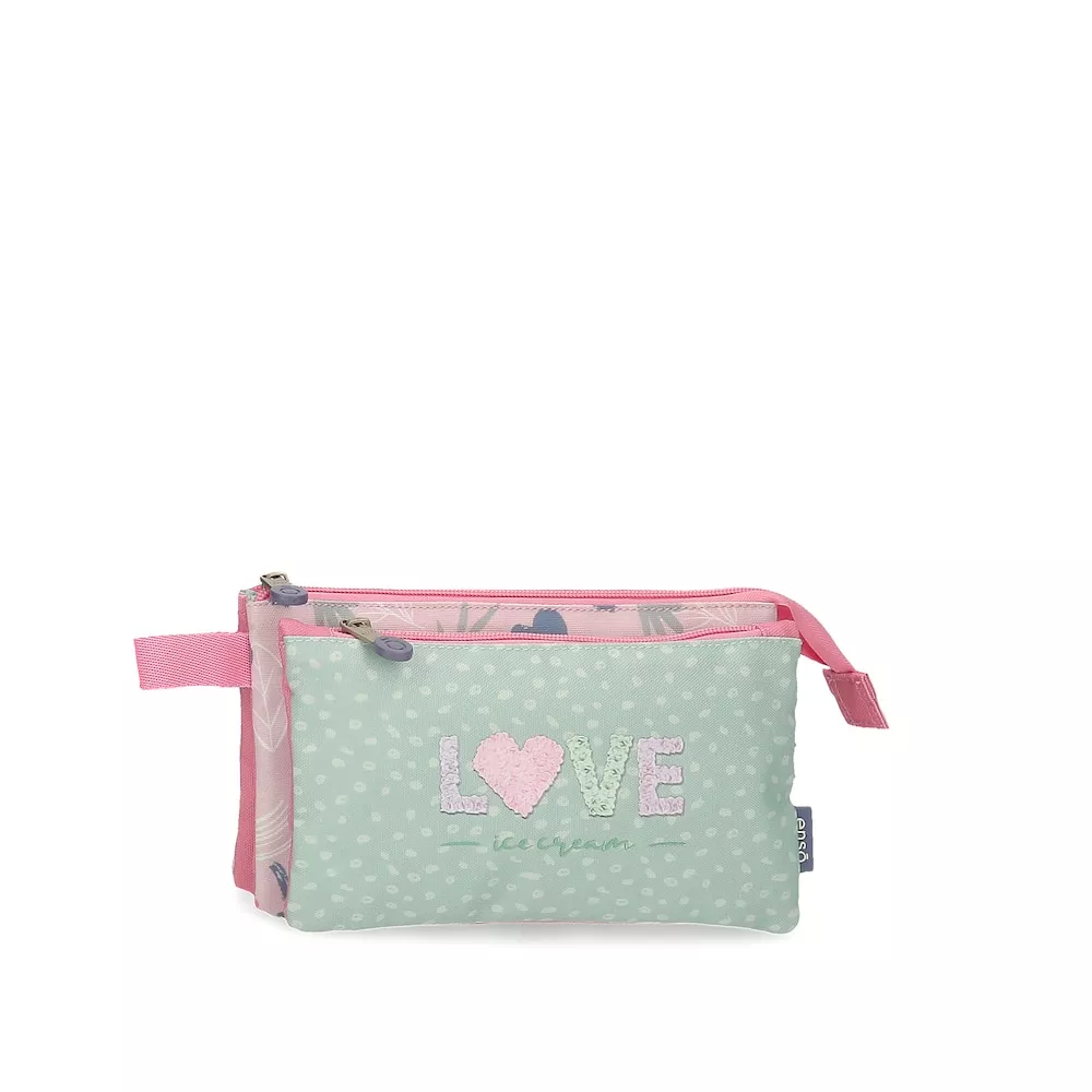 Enso - Estuche Love Ice Cream Para Niña Con Tres Compartimentos Y Asa Lateral En Oferta Enso - Estuche Love Ice Cream Para Niña Con Tres Compartimentos Y Asa Lateral Barato