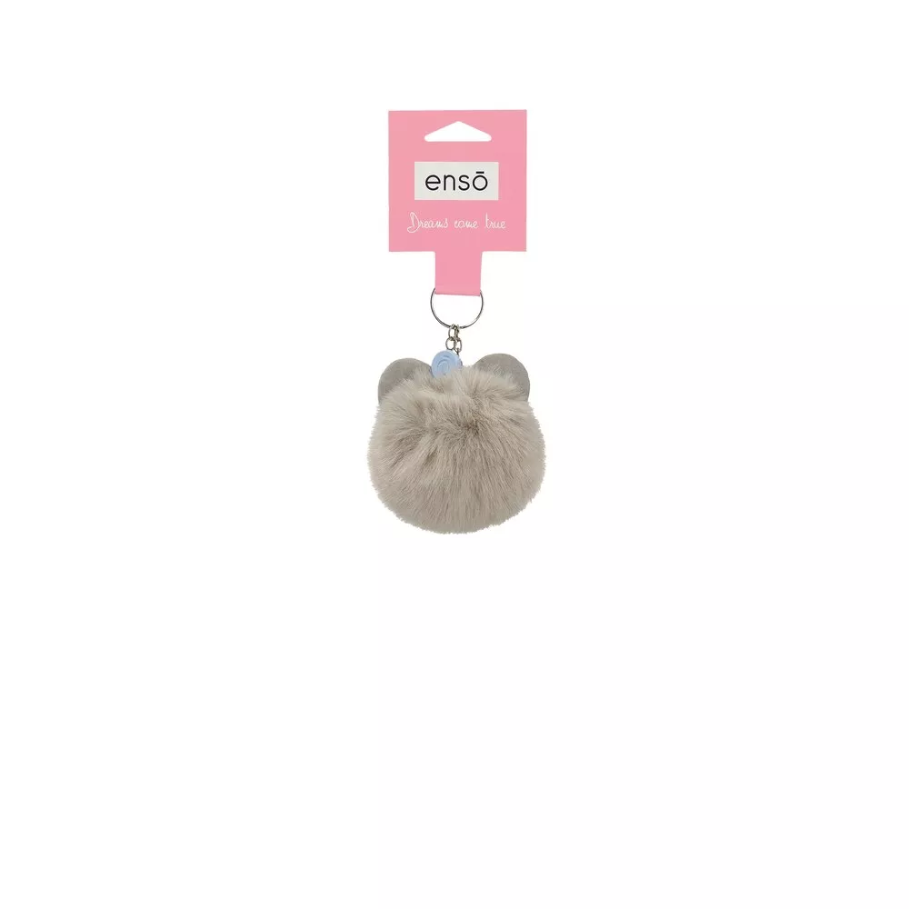 Enso - Llavero Pompón Gris Con Orejitas De Osito En Oferta Enso - Llavero Pompón Gris Con Orejitas De Osito Barato