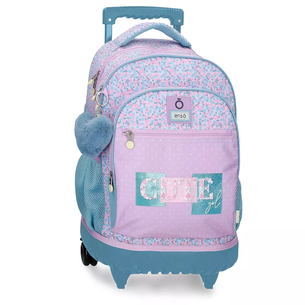 Enso - Mochila Con Ruedas Para Niña Cute Girl Dos Compartimentos Con Bolsillos Laterales En Oferta Enso - Mochila Con Ruedas Para Niña Cute Girl Dos Compartimentos Con Bolsillos Laterales Barato