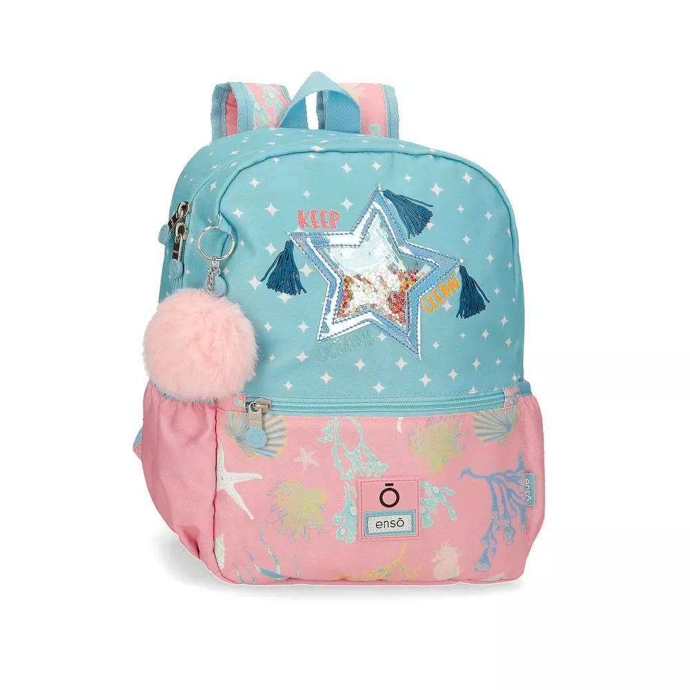 Enso - Mochila De Paseo Para Niña Keep The Ocean Clean Con Bolsillos Laterales En Oferta Enso - Mochila De Paseo Para Niña Keep The Ocean Clean Con Bolsillos Laterales Barato