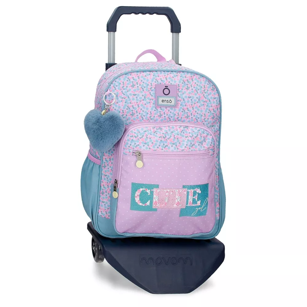 Enso - Mochila Escolar De Niña Cute Girl Con Bolsillos Laterales Con Carro barato