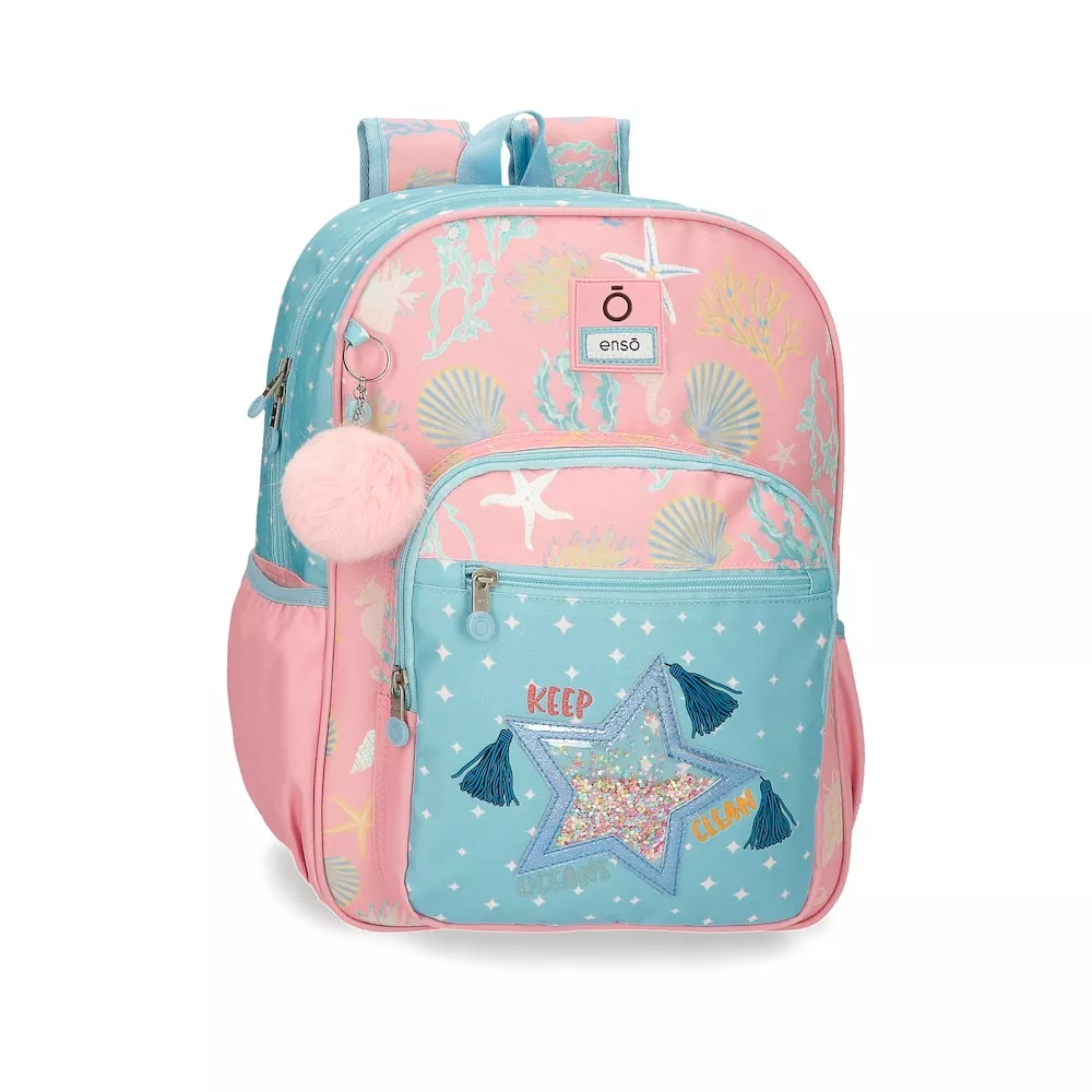 Enso - Mochila Para Niña Keep The Ocean Clean Escolar Con Bolsillos Laterales En Oferta Enso - Mochila Para Niña Keep The Ocean Clean Escolar Con Bolsillos Laterales Barato