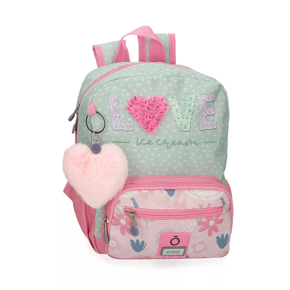 Enso - Mochila Para Niña Love Ice Cream Con Bolsillos Laterales 28 Cm En Oferta Enso - Mochila Para Niña Love Ice Cream Con Bolsillos Laterales 28 Cm Barato