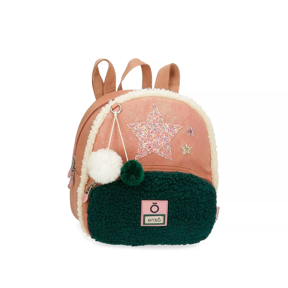 Enso - Mochila Pequeña Para Niña Shine Stars Con Pompón Decorativo barato