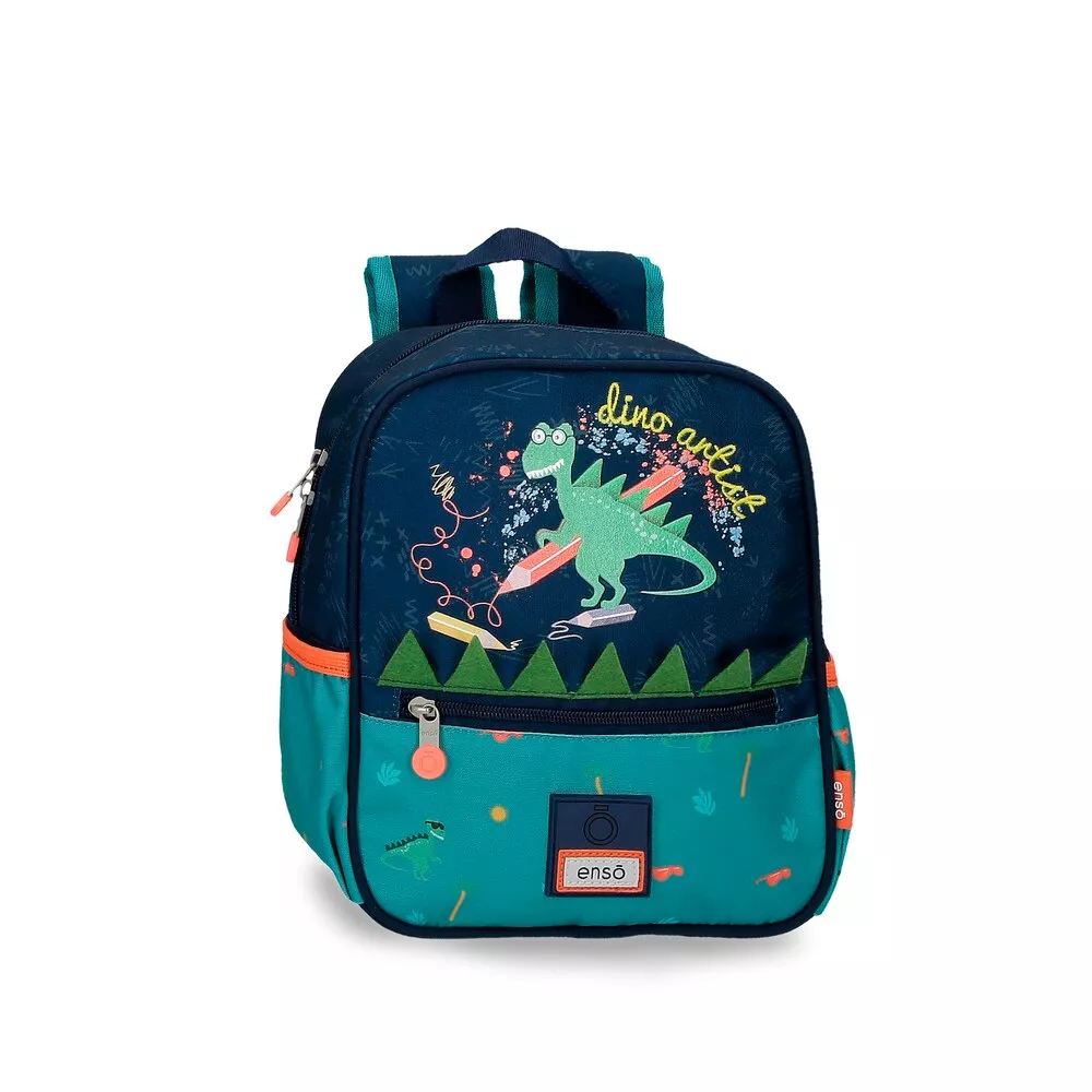 Enso - Mochila Pequeña Para Niño Dino Artist Con Bolsillos Laterales barato