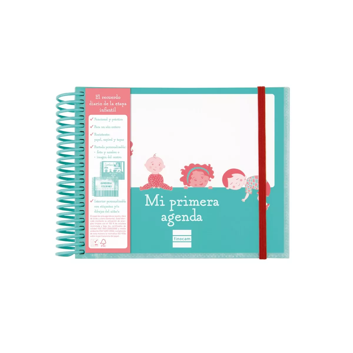 Finocam - Agenda No Fechada 160X310 1 Día Página Infantil Turquesa En Oferta Finocam - Agenda No Fechada 160X310 1 Día Página Infantil Turquesa Barato
