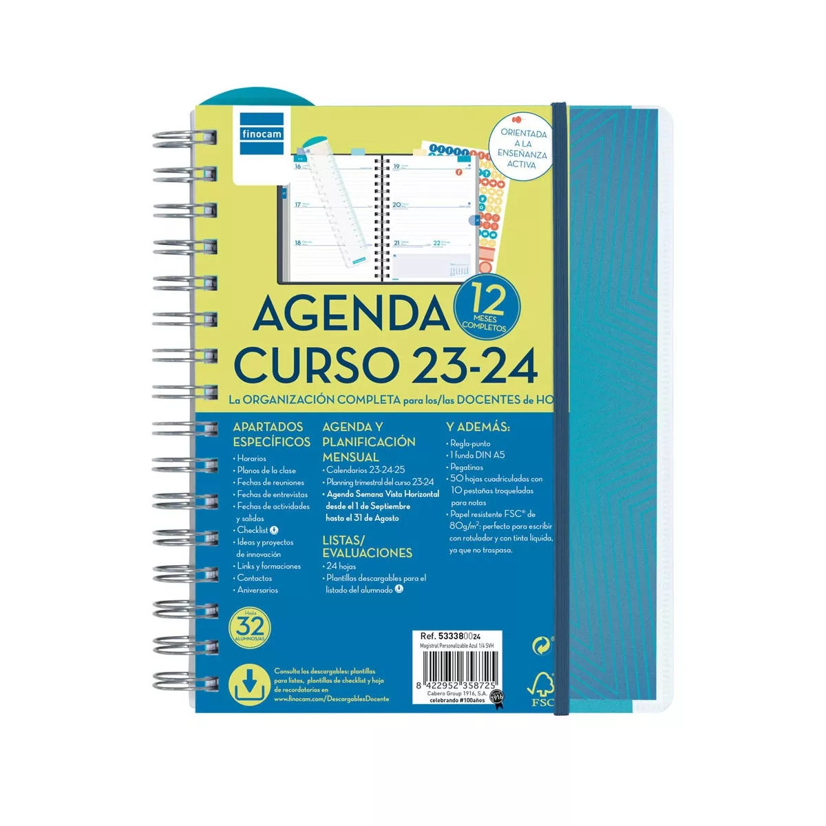 Finocam - Agenda Para El Docente Curso 2023-2024 Magistral 1/4-155X212 Semana Vista Horizontal Azul En Oferta Finocam - Agenda Para El Docente Curso 2023-2024 Magistral 1/4-155X212 Semana Vista Horizontal Azul Barato