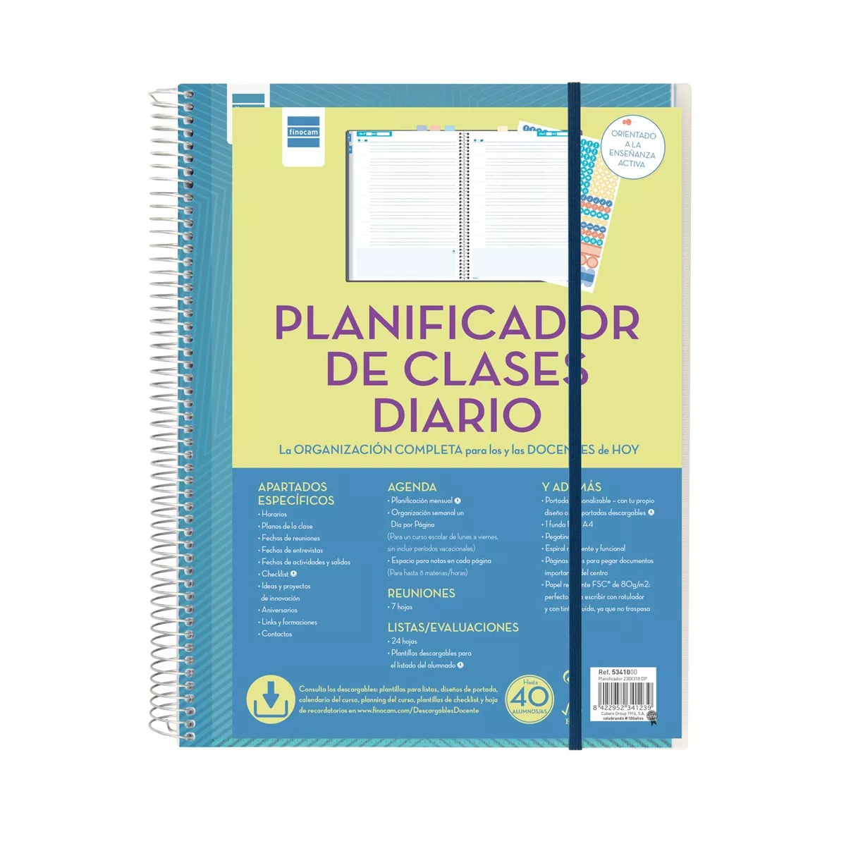 FINOCAM - Planficador De Clases Docente 2022-2023 230X310 1Día Página Azul barato