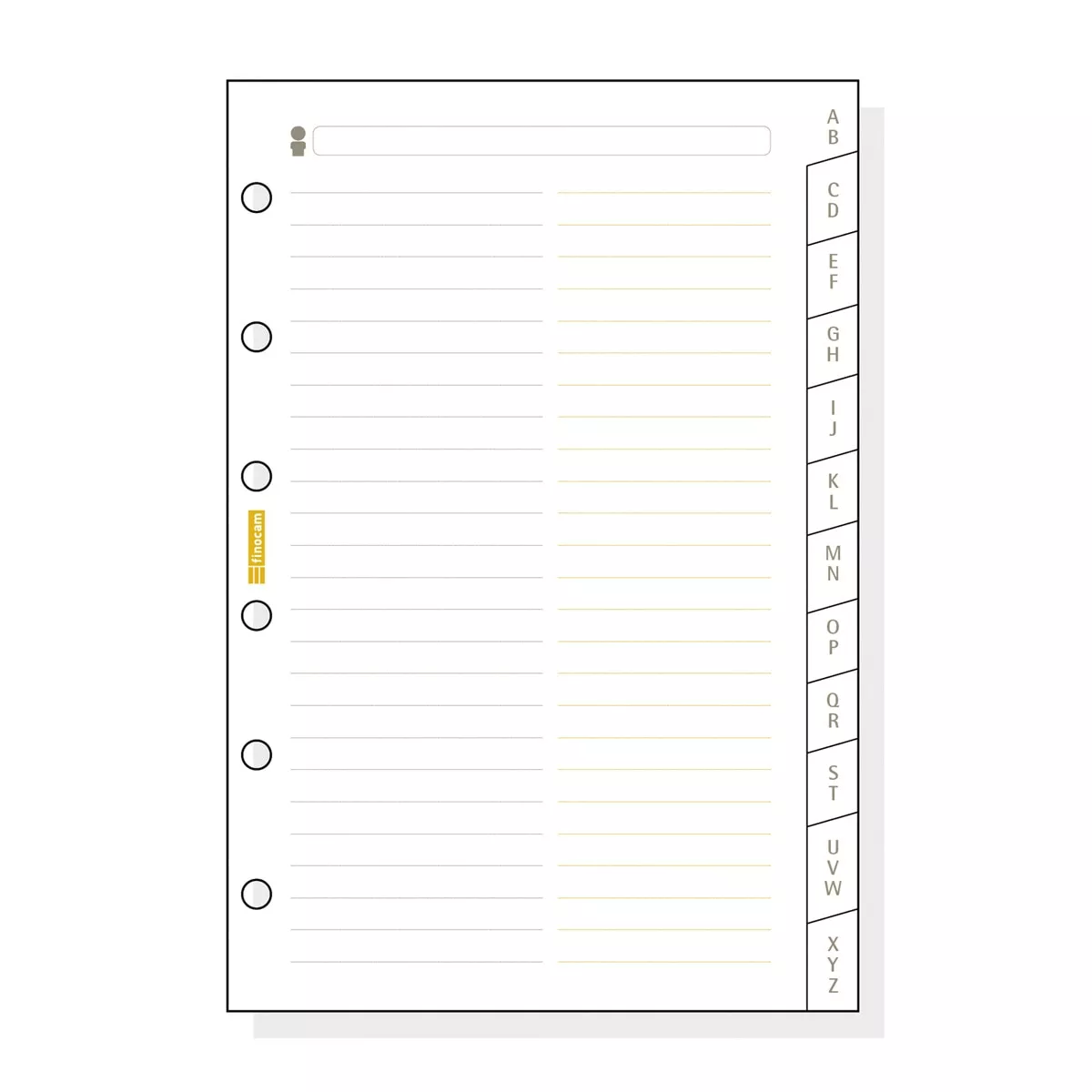 Finocam - Recambio Indice Alfabético A-Z C375 Para Agenda Classic 603 En Oferta Finocam - Recambio Indice Alfabético A-Z C375 Para Agenda Classic 603 Barato