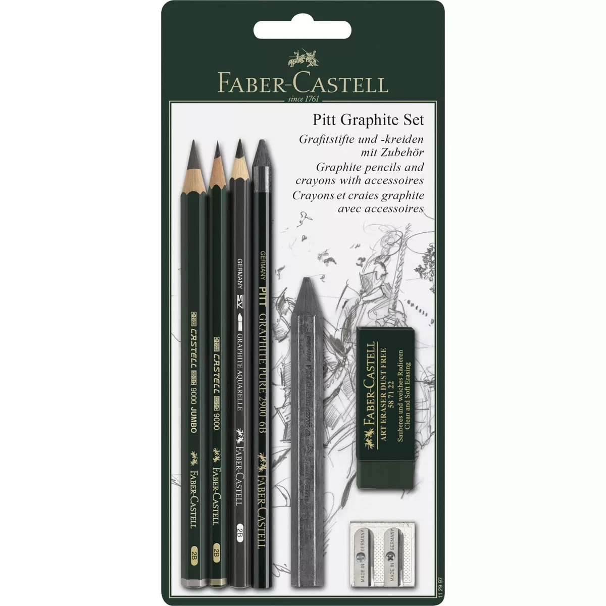 Faber-Castell - Blíster 3 Lápices Grafito Más Accesorios barato
