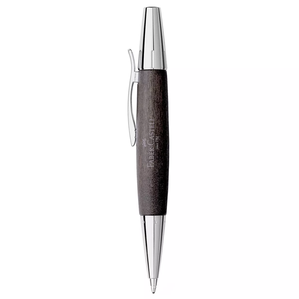 Faber-Castell - Bolígrafo De Madera Cromado Negro En Oferta Faber-Castell - Bolígrafo De Madera Cromado Negro Barato