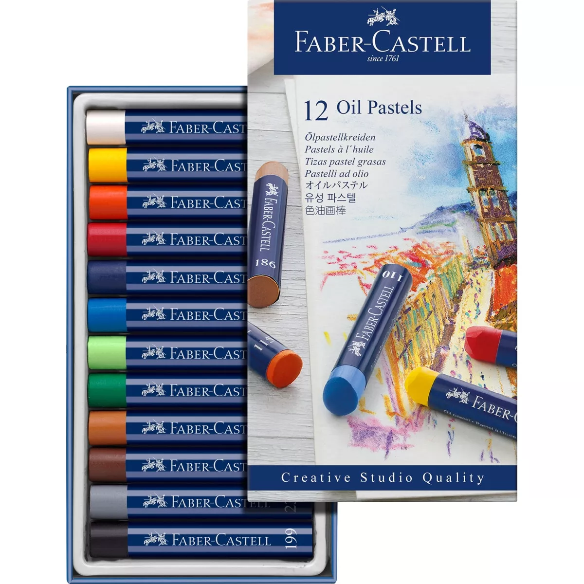 Faber-Castell - Estuche 12 Pasteles Grasos Multicolor barato