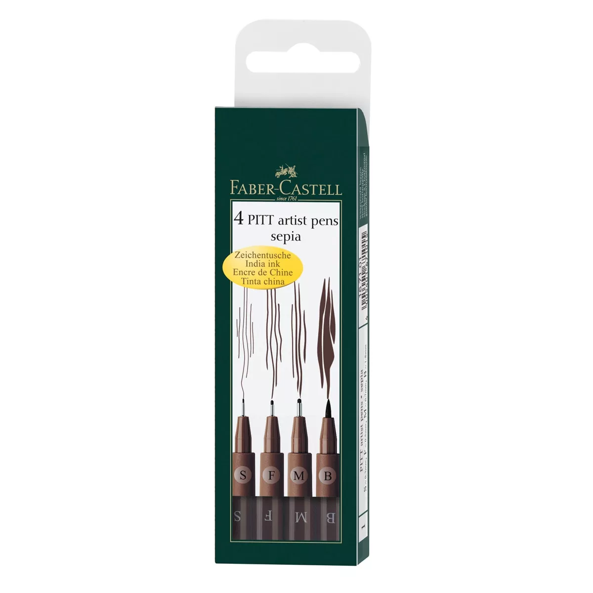 Faber-Castell - Estuche 4 Rotuladores PITT Artist Pen Sepia barato
