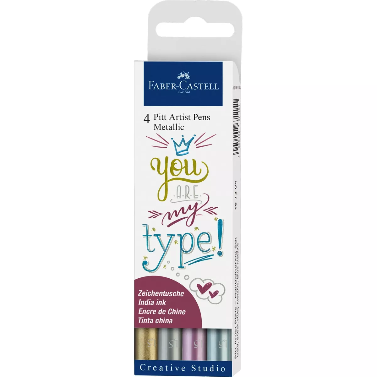 Faber-Castell - Estuche 4 Rotuladores Pitt Pen Faber Castell Metálicos Multicolor barato