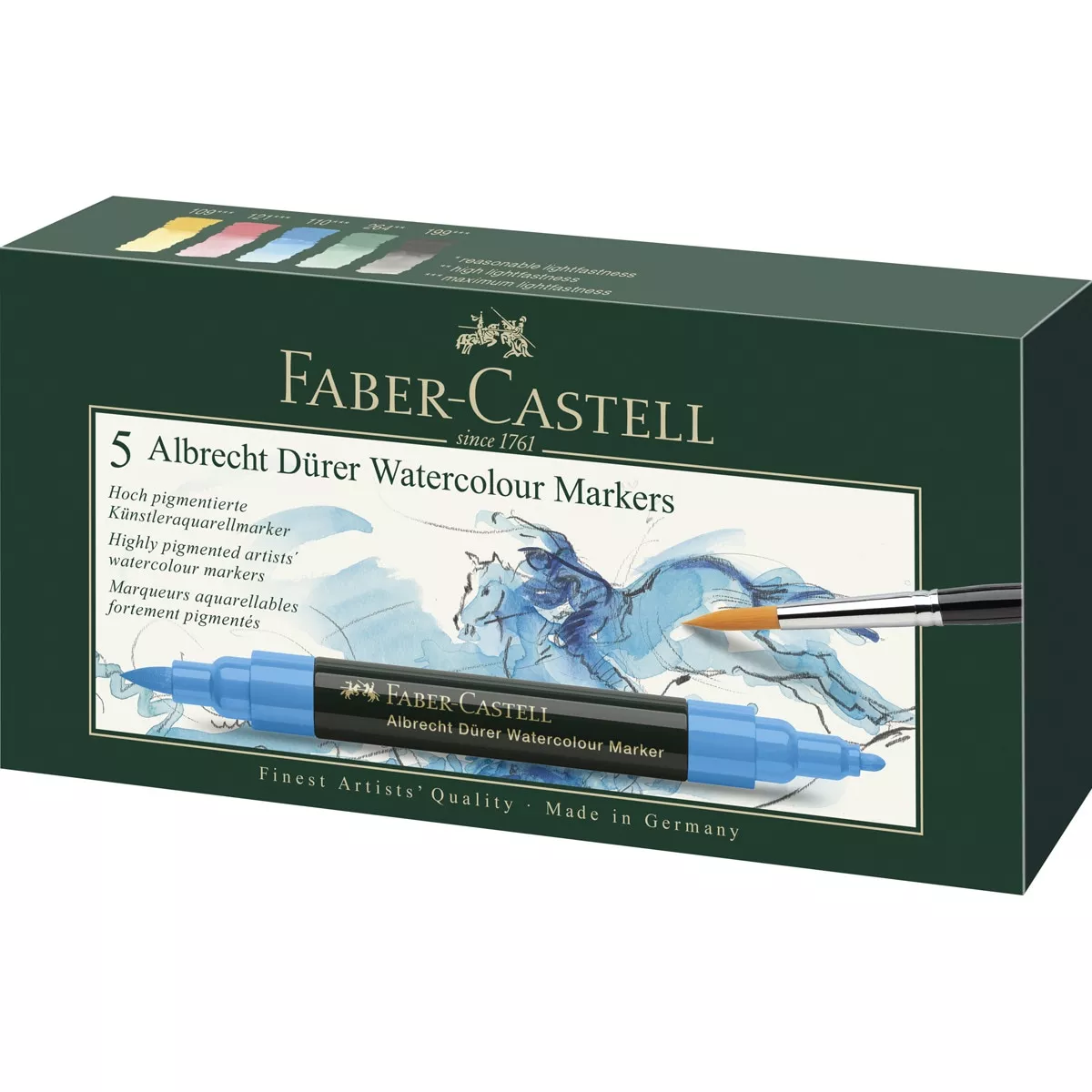 Faber-Castell - Estuche 5 Marcadores Aculébrale Doble Punta Albrecht Dürer En Oferta Faber-Castell - Estuche 5 Marcadores Aculébrale Doble Punta Albrecht Dürer Barato