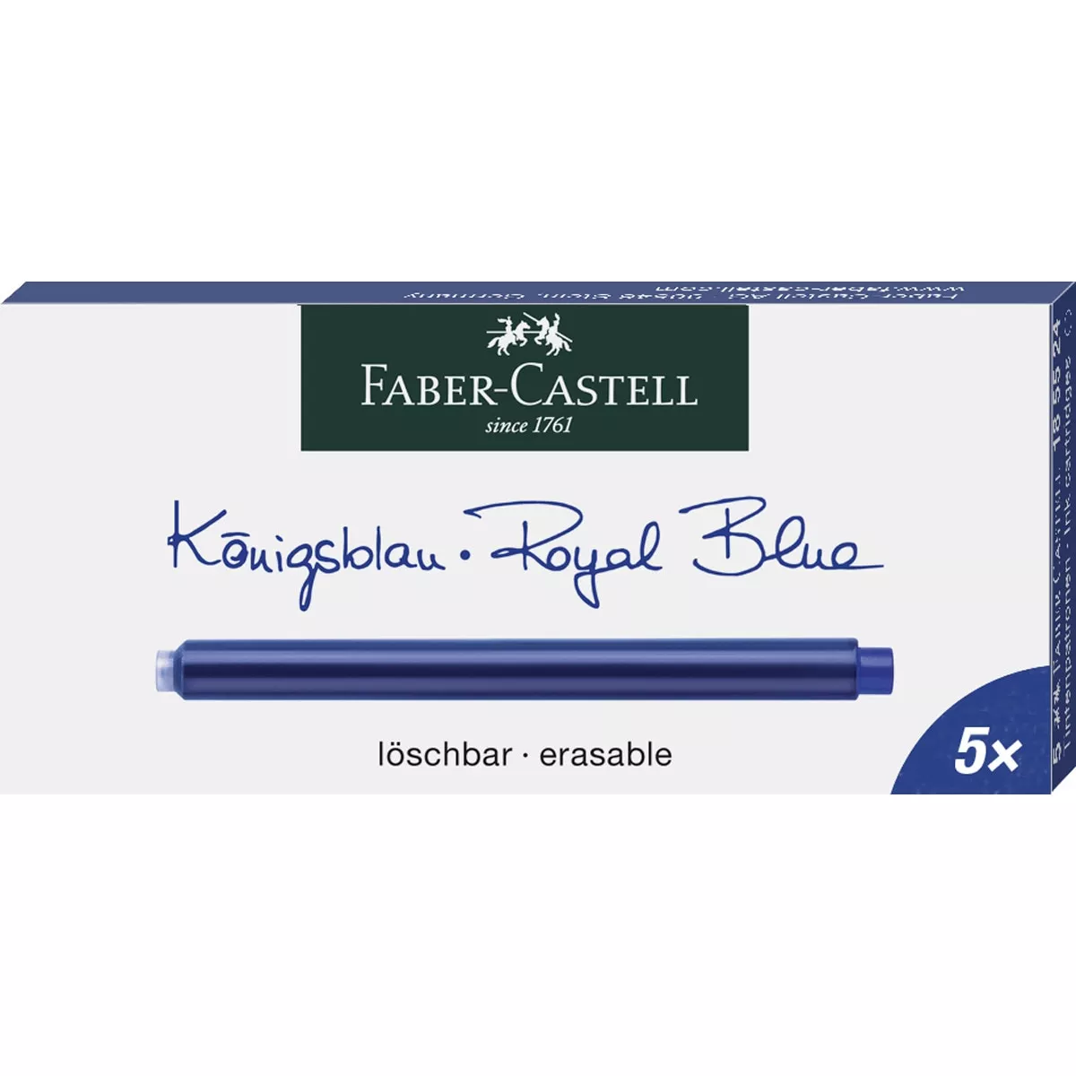 Faber-Castell - Estuche Con 5 Cartuchos Extralargo De Tinta Azul En Oferta Faber-Castell - Estuche Con 5 Cartuchos Extralargo De Tinta Azul Barato
