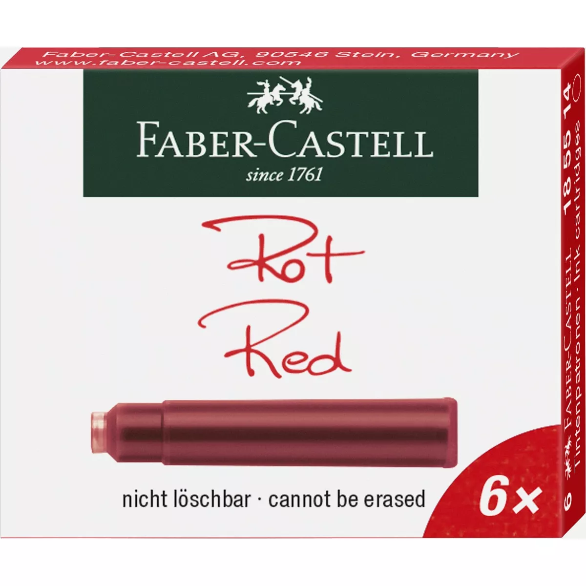 Faber-Castell - Estuche Con 6 Cartuchos De Tinta Rojo barato
