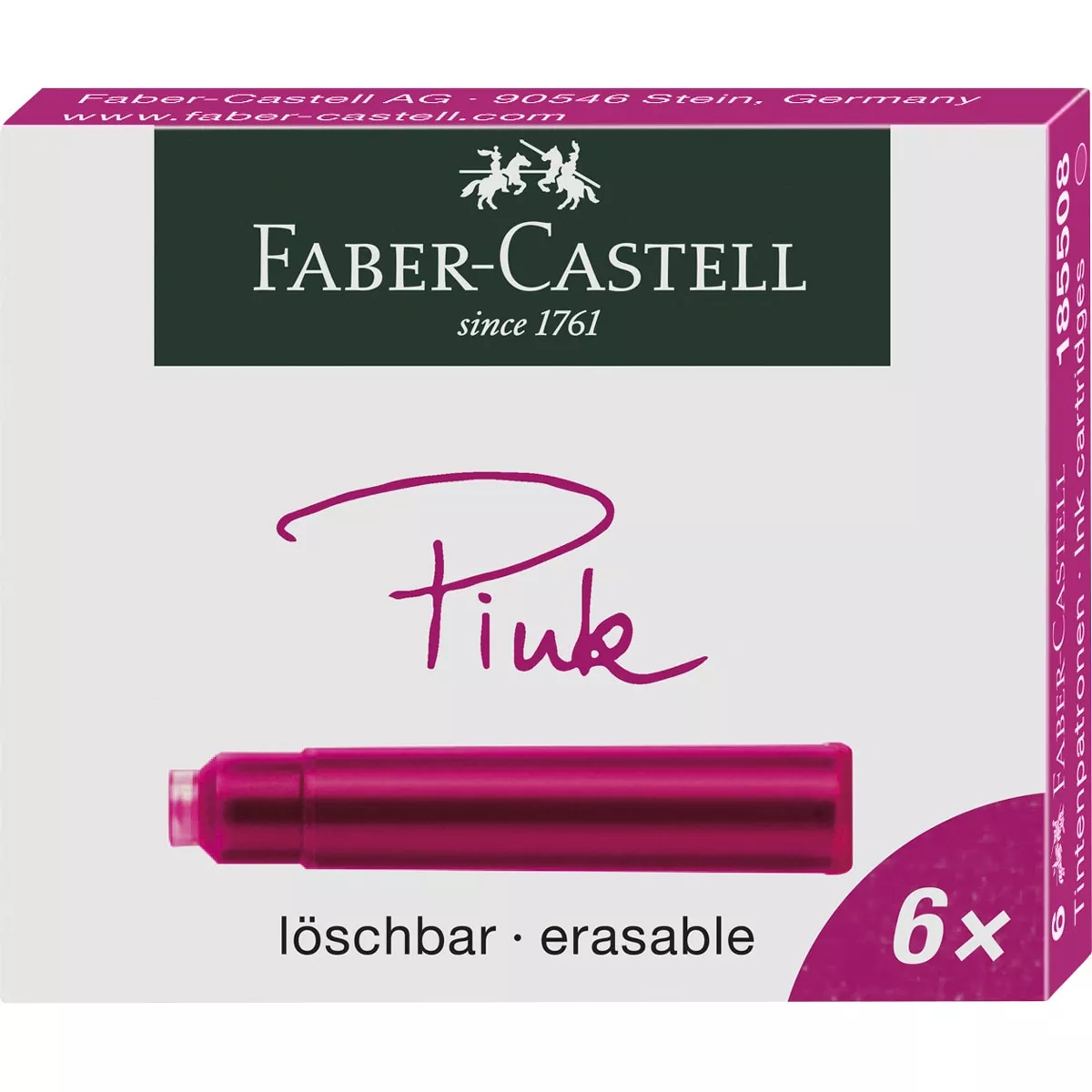 Faber-Castell - Estuche Con 6 Cartuchos De Tinta Rosa En Oferta Faber-Castell - Estuche Con 6 Cartuchos De Tinta Rosa Barato