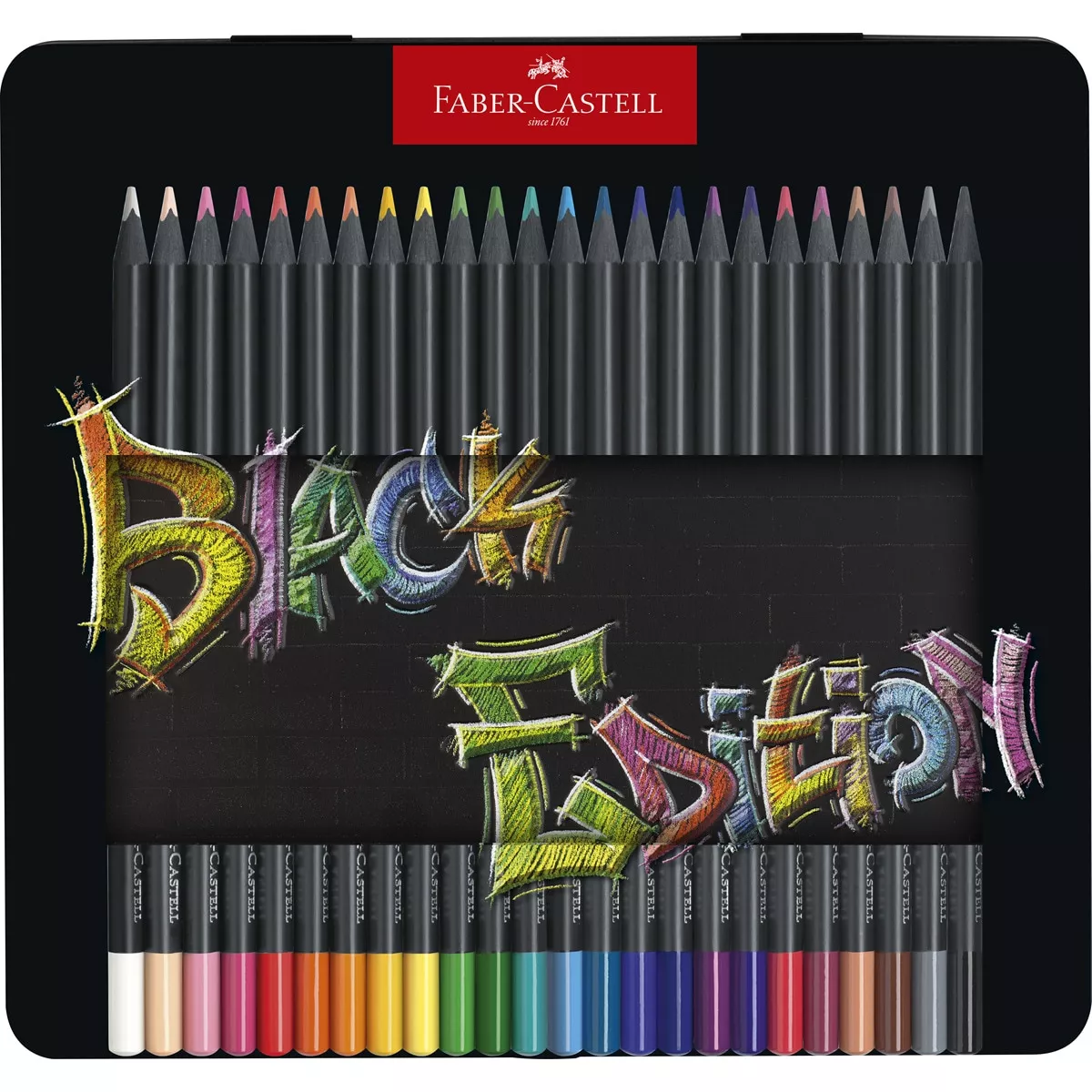 Faber-Castell - Estuche De Metal 24 Lapiceros Mina Super Suave Colores Brillante Black Edition Multicolor En Oferta Faber-Castell - Estuche De Metal 24 Lapiceros Mina Super Suave Colores Brillante Black Edition Multicolor Barato