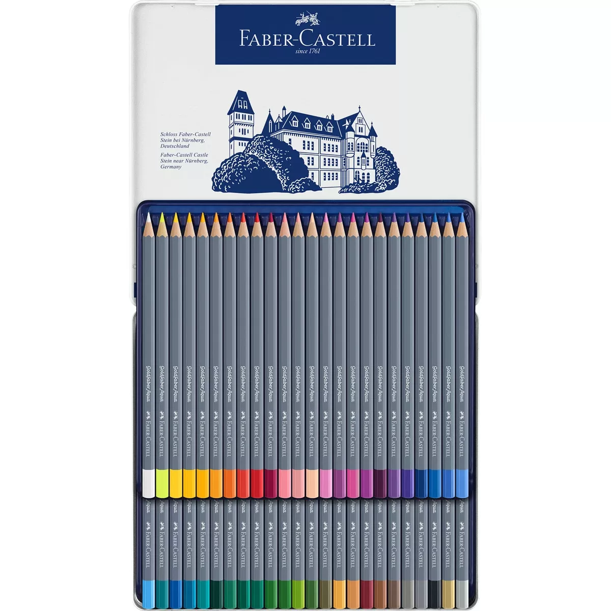 Faber-Castell - Estuche De Metal Goldfaber Con 48 Lápices Acuarelables En Oferta Faber-Castell - Estuche De Metal Goldfaber Con 48 Lápices Acuarelables Barato