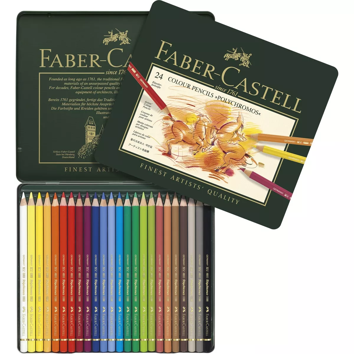 Faber-Castell - Estuche Metal 24 Lápices Color Polychromos Faber Castell barato