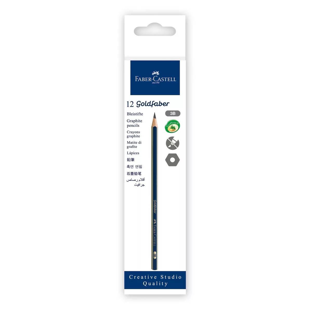 Faber-Castell - Lápiz GOLDFABER 1221 Graduación 3B Faber Castell Azul/Rojo barato