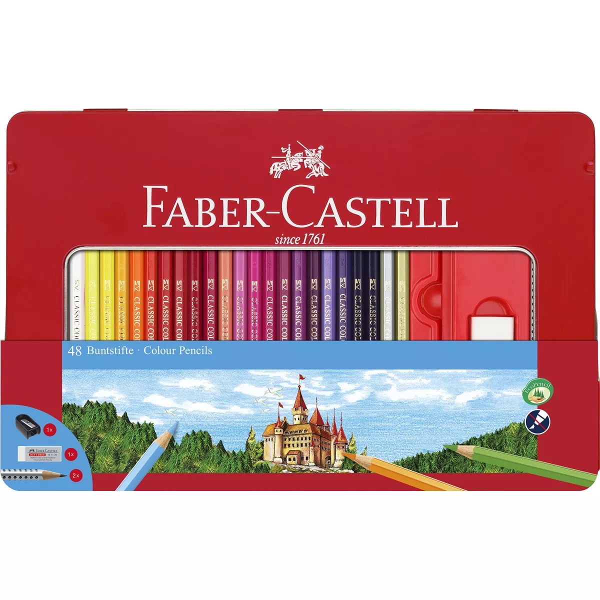 Faber-Castell - Lata De 48 Lápiz De Color Classic Color Más Accesorios barato