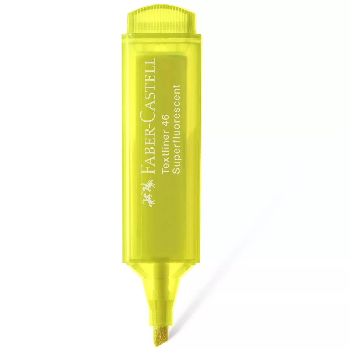 Faber-Castell - Marcador Texliner 46 Superfluorescente Punta Biselada Tinta Base Al Agua Recargable Amarillo Neón barato