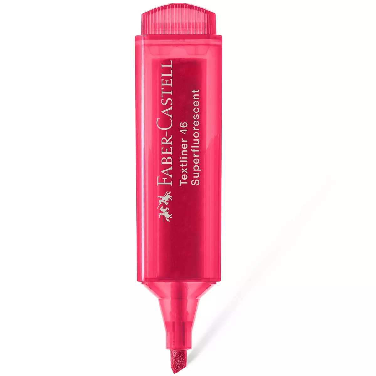 Faber-Castell - Marcador Texliner 46 Superfluorescente Punta Biselada Tinta Base Al Agua Recargable Rojo Neón barato