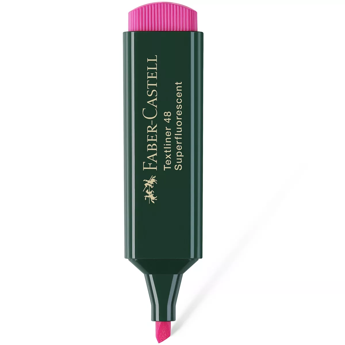 Faber-Castell - Marcador Texliner 48 Punta Biselada Tinta Base Al Agua Recargable Rosa Neón barato