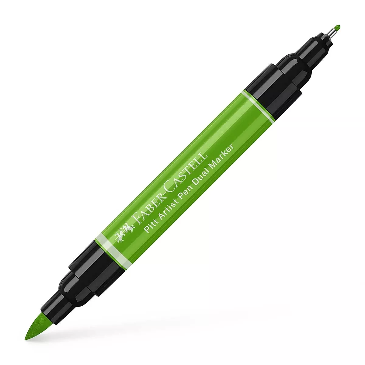 Faber-Castell - Rotulador Pitt Artist Pen Dual Marker Doble Punta Tinta China Verde Hoja barato