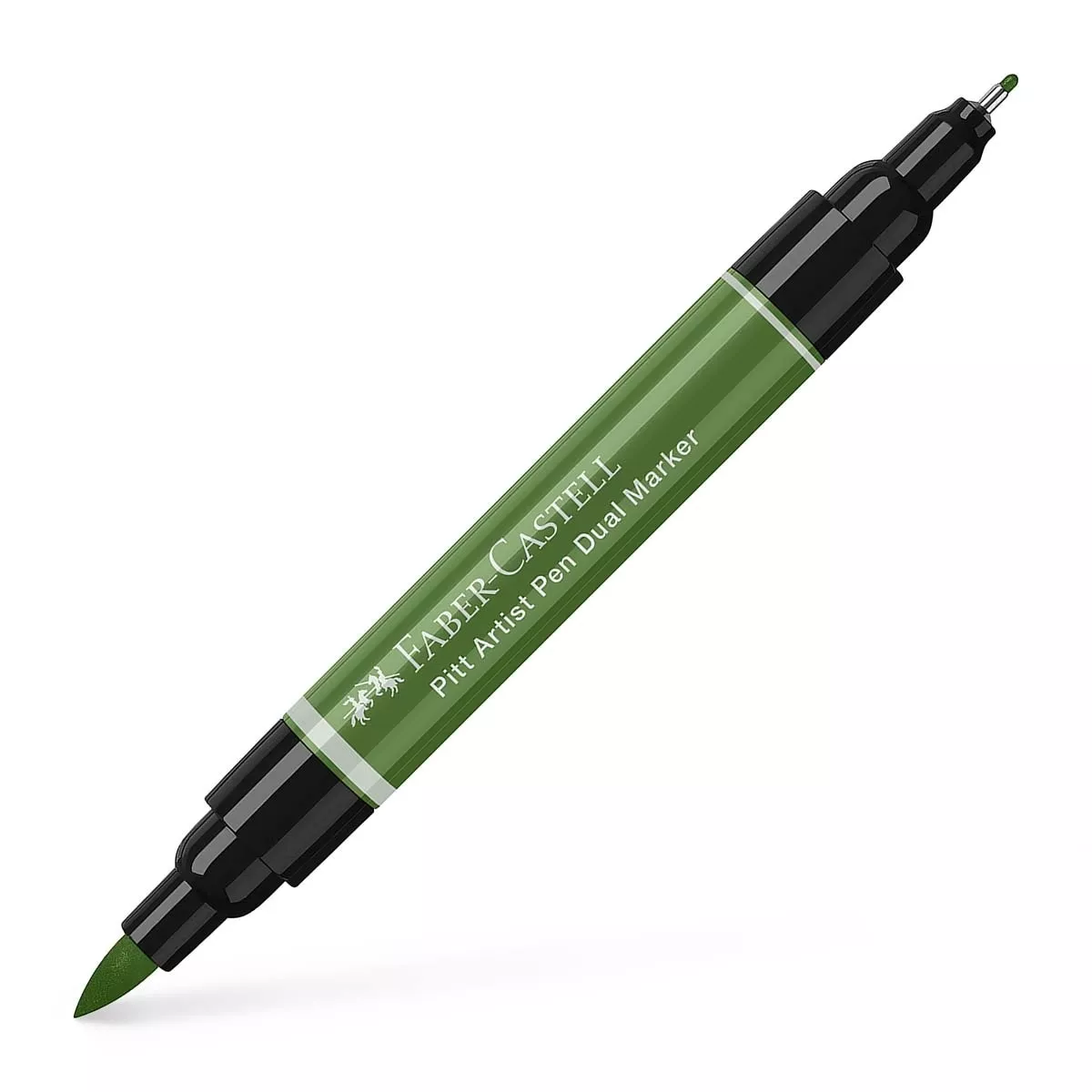 Faber-Castell - Rotulador Pitt Artist Pen Dual Marker Doble Punta Tinta China Verde Permanente Oliva barato