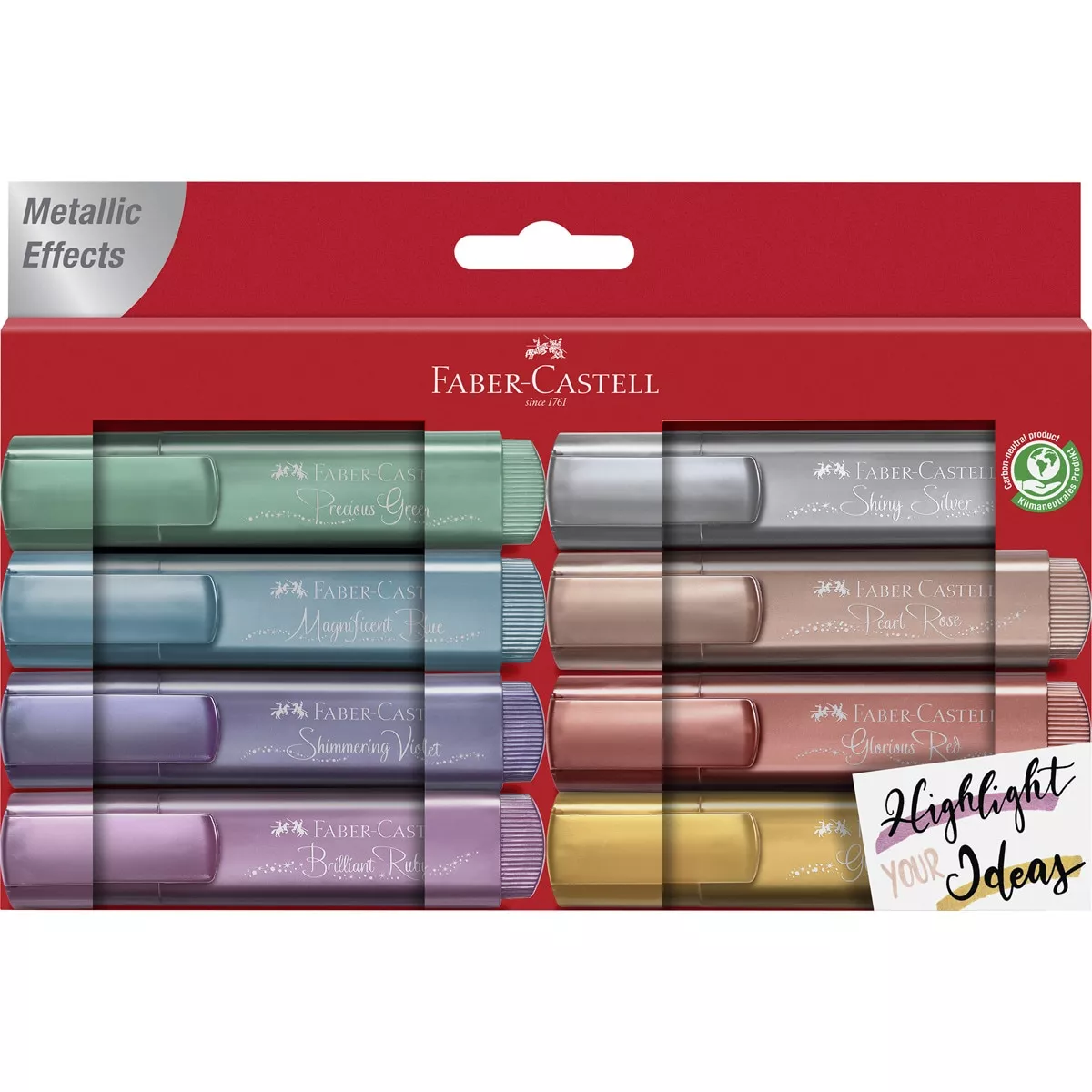 Faber-Castell - Set 8 Marcadores Texliner 46 Colores Metálicos barato