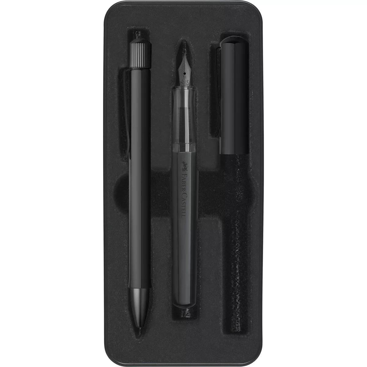 Faber-Castell - Set De Regalo Con Pluma Estilográfica Plumín Negro Y Bolígrafo Con Mecanismo De Giro Negro En Oferta Faber-Castell - Set De Regalo Con Pluma Estilográfica Plumín Negro Y Bolígrafo Con Mecanismo De Giro Negro Barato