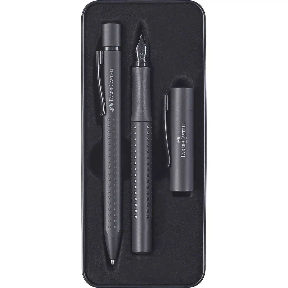 Faber-Castell - Set De Regalo Con Pluma Punta M Y Bolígrafo Con Carga XB Color All Black barato