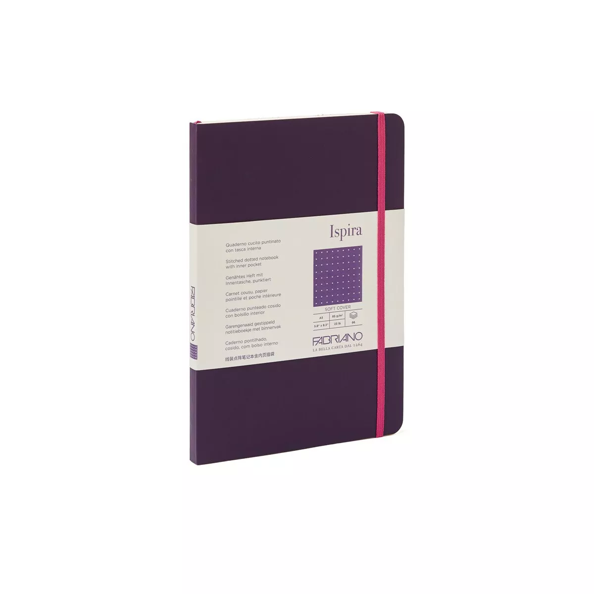 Fabriano Boutique - Cuaderno Ispira Soft A5 Puntos Púrpura barato