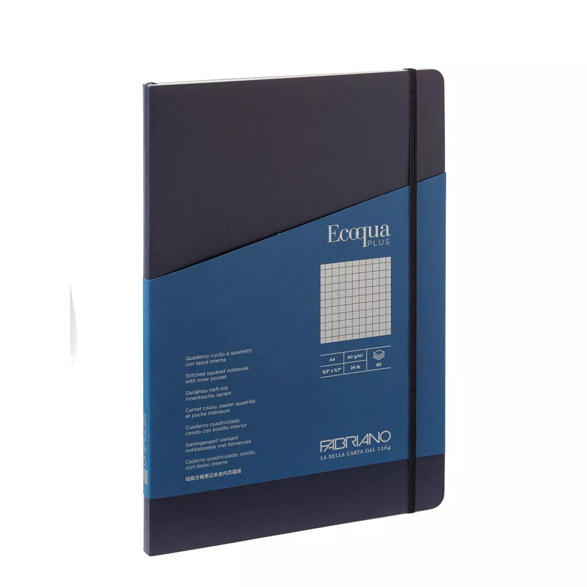 Fabriano Boutique - Libreta A4 Grafico 5MM Cosido Ecoqua Plus Azul Oscuro barato
