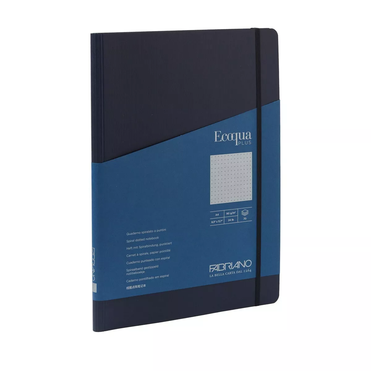 Fabriano Boutique - Libreta A4 Puntos Espiral Escondida Ecoqua Plus Azul Oscuro barato