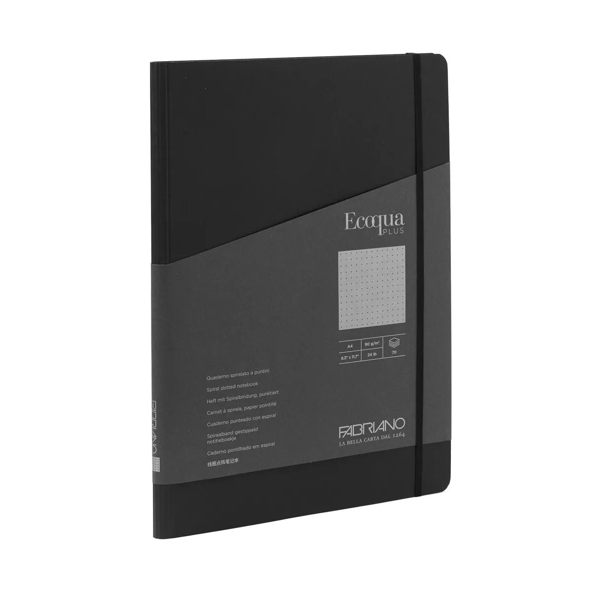 Fabriano Boutique - Libreta A4 Puntos Espiral Escondida Ecoqua Plus Negro barato