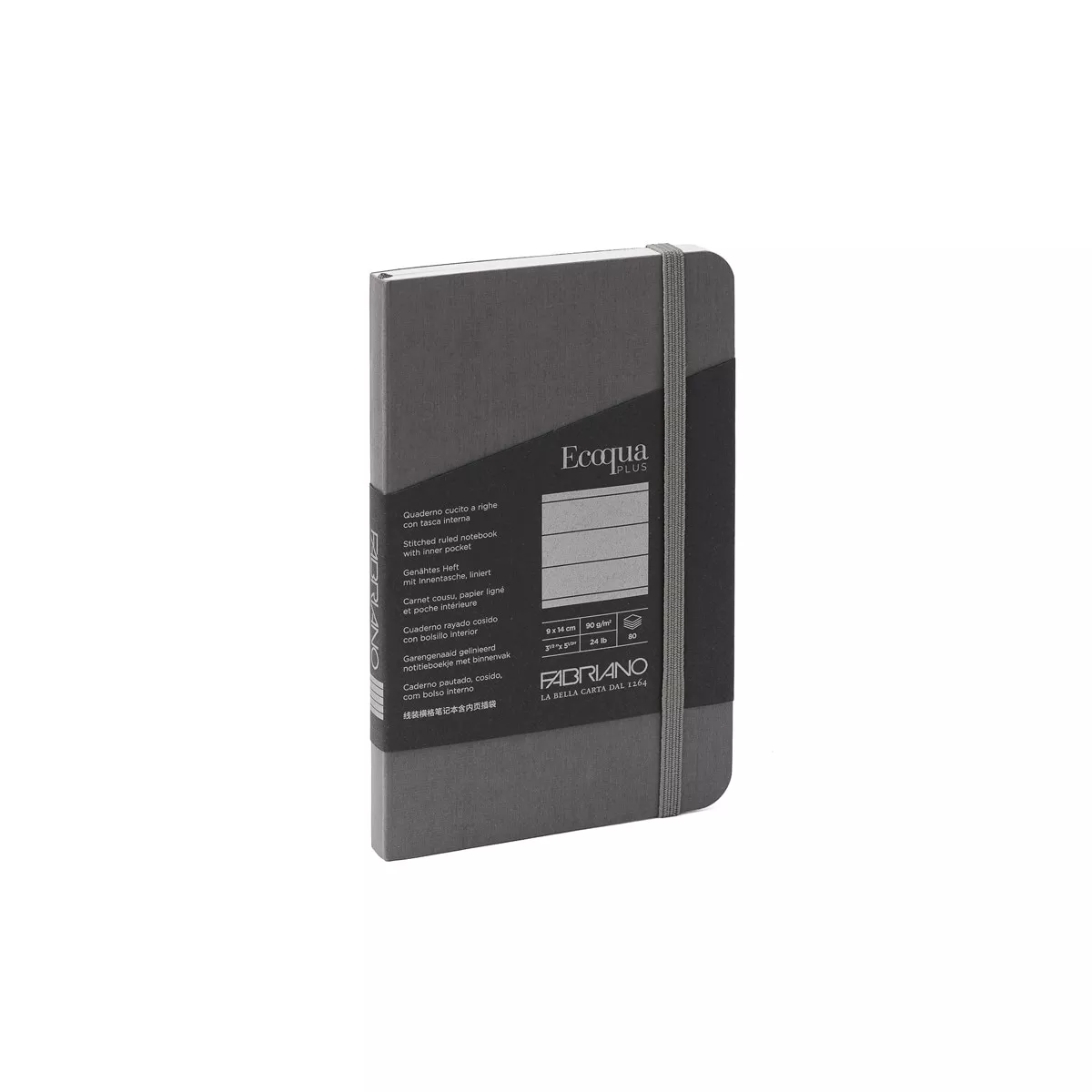 Fabriano Boutique - Libreta A4 Rayado Cosido Ecoqua Plus Antracita barato