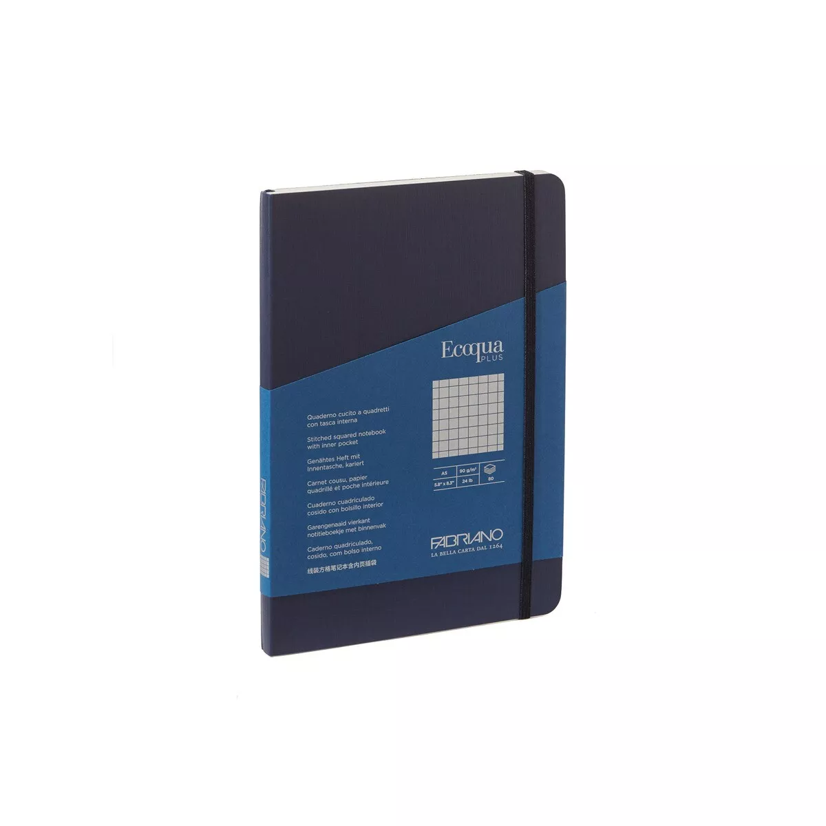 Fabriano Boutique - Libreta A5 Grafico 5MM Cosido Ecoqua Plus Azul Oscuro barato